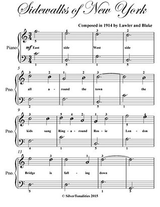Read Sidewalks of New York Easiest Piano Sheet Music - Lawler Black | PDF