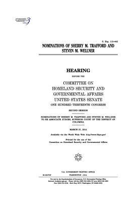 Read online Nominations of Sherry M. Trafford and Steven W. Wellner - U.S. Congress file in PDF