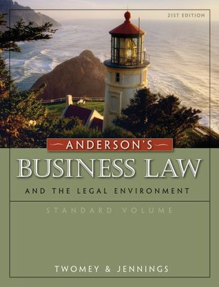 Download Bundle: Anderson’s Business Law and the Legal Environment, Standard Volume, 21st   WebTutor™ on WebCT™ 2-Semester Printed Access Card - David P. Twomey | ePub