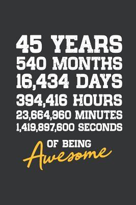 Read Notebook: 45th Birthday 45 Years Old Being Awesome Anniversary Journal & Doodle Diary; 120 Dot Grid Pages for Writing and Drawing - 6x9 in. - Birthday Design Publishing Co | PDF